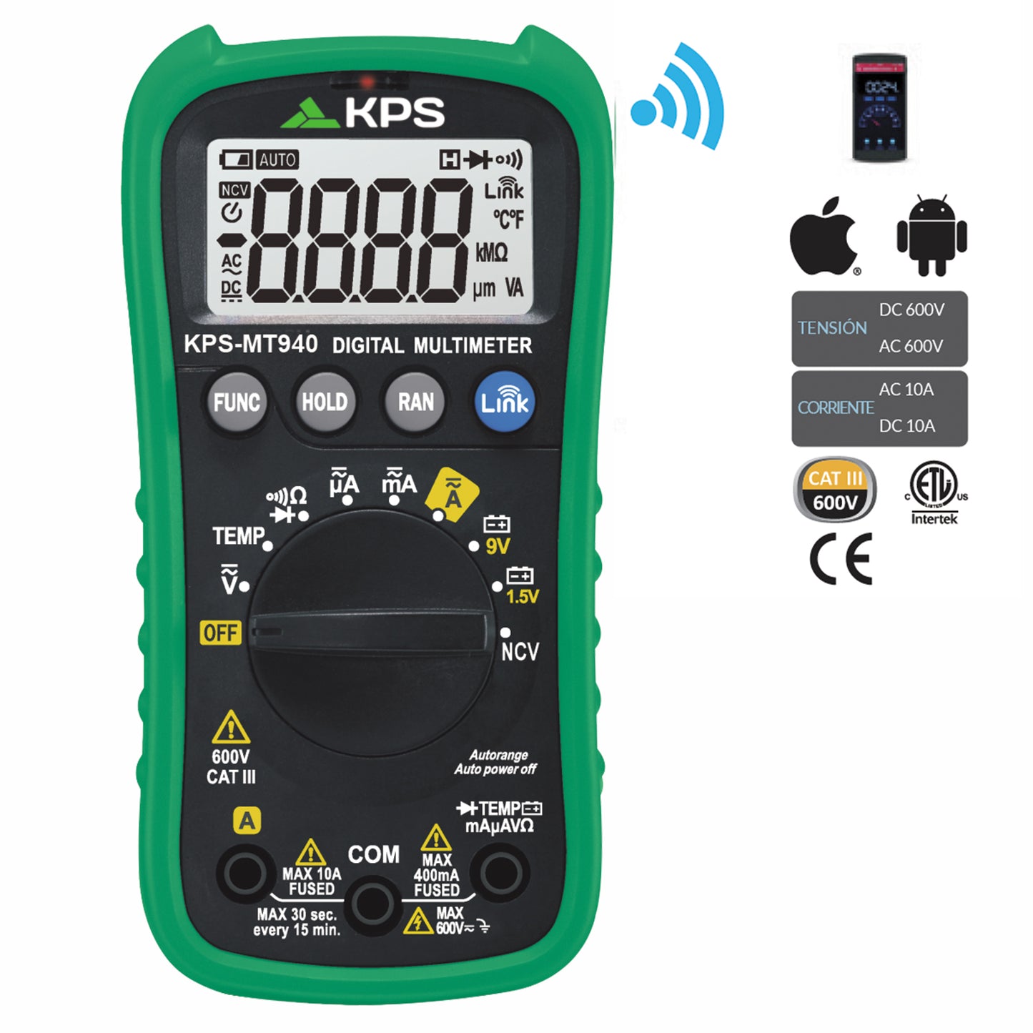KPS MT940 TRMS Digital Multimeter with KPS LINK