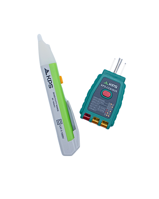 KPS Electrical Safety Starter Kit – DT10 Voltage Detector & CC810 GFCI Socket Tester