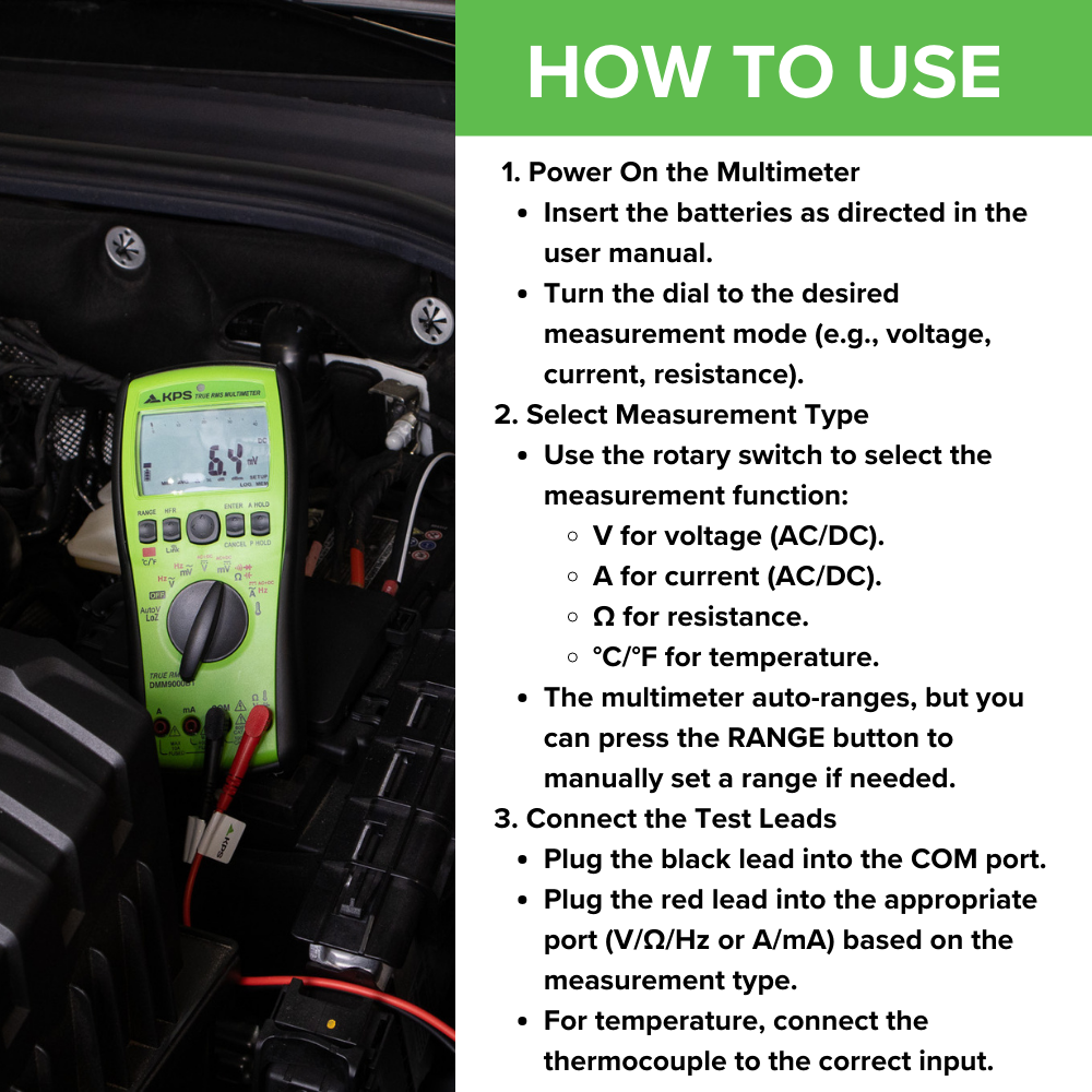 KPS DMM9000BT High Precision True RMS Logging Multimeter