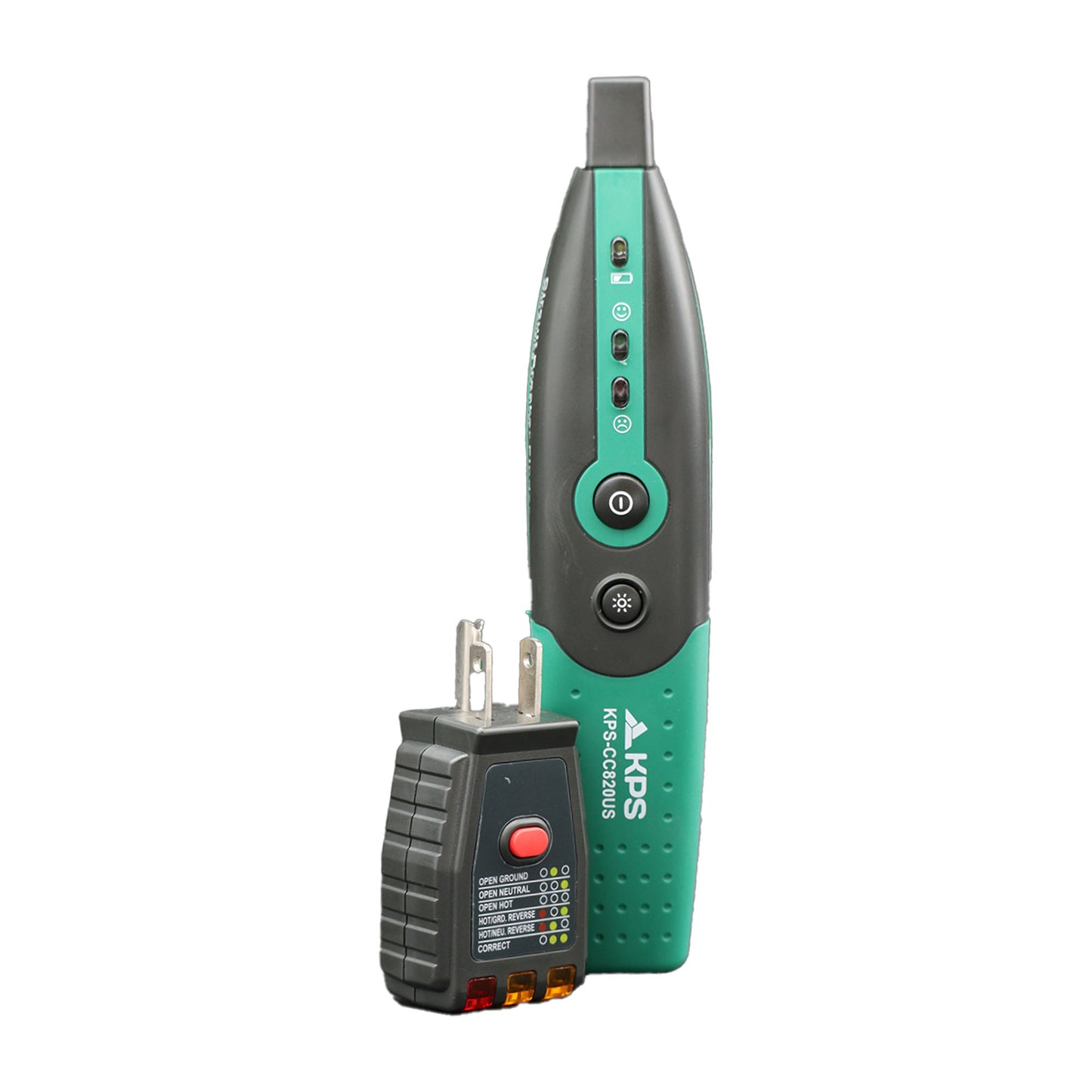 Buscador de disyuntores y probador de enchufes GCFI KPS CC820US