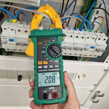 KPS PA700 Pinza amperimétrica digital industrial de verdadero valor eficaz para voltaje CA/CC y corriente CA