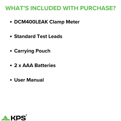 KPS DCM400LEAK - Digital Leakage Current Meter - Precision Electrical Fault Detection for Professionals