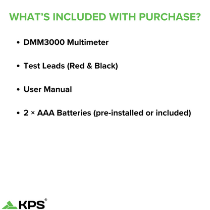 KPS DMM3000 AC/DC True RMS Digital Multimeter