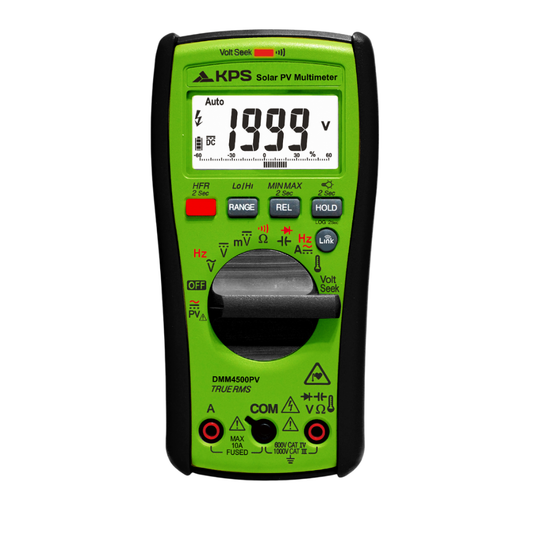 KPS DMM4500PV TRMS Digital Multimeter for Solar Applications with KPS Link