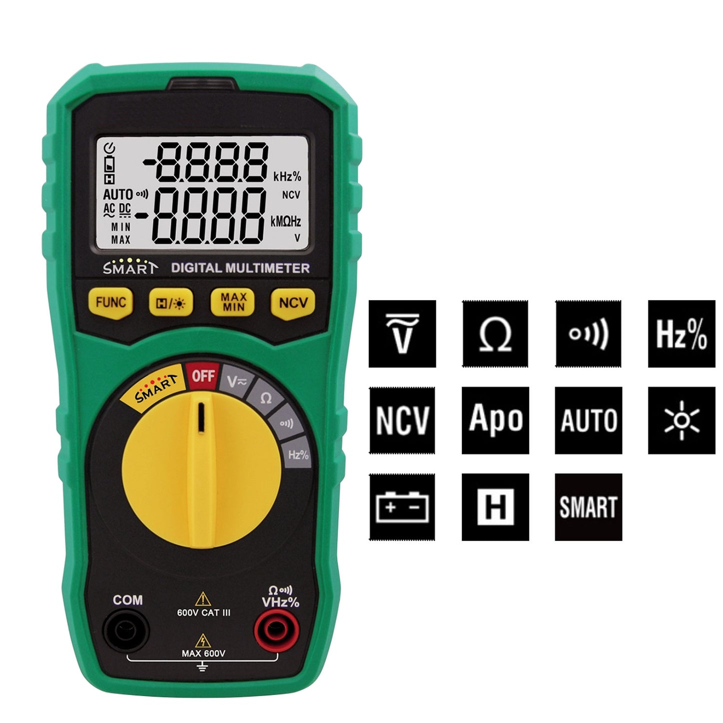 Multimètre numérique intelligent KPS MT900 pour tension AC/DC